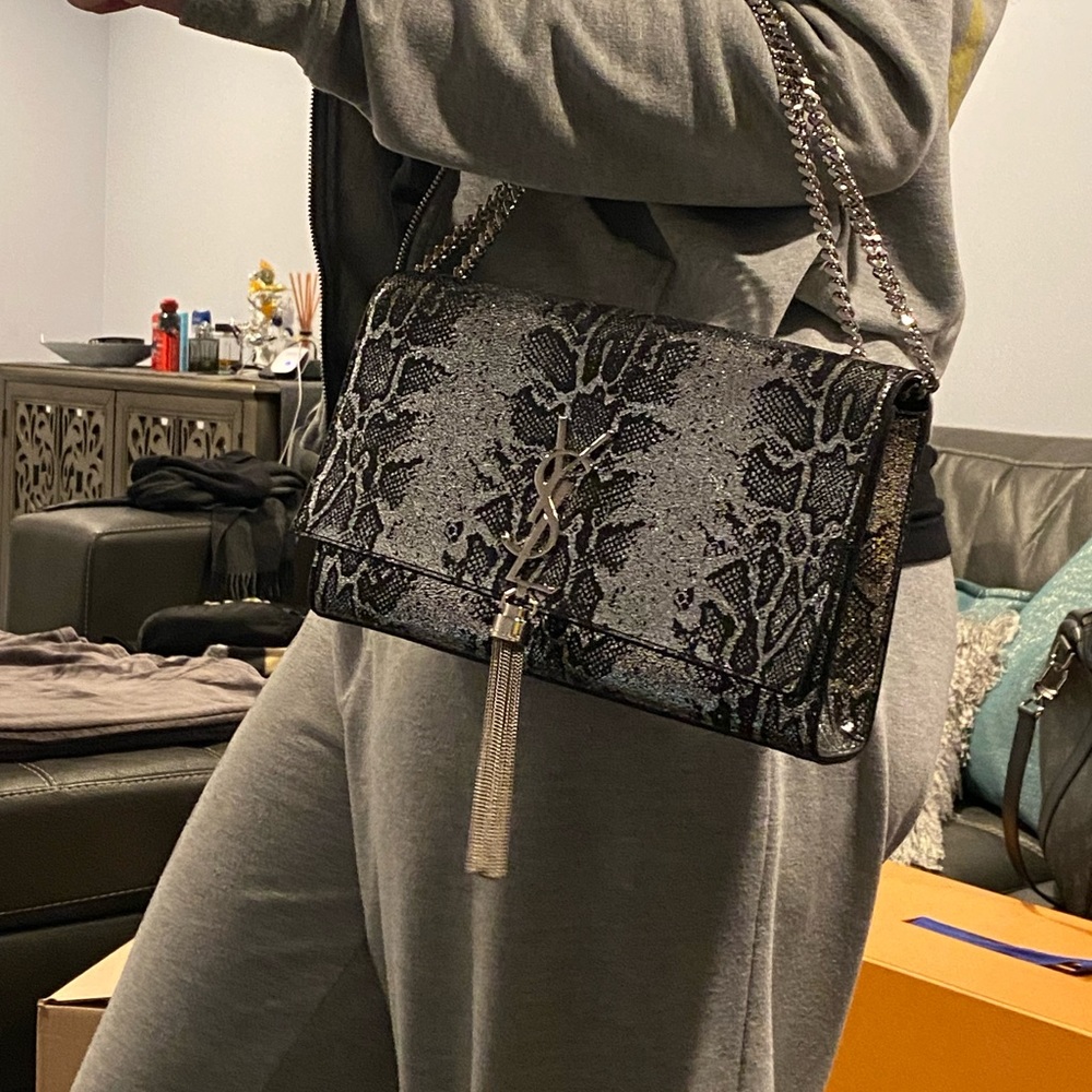 new Saint Laurent Kate metallic Python Kate Bag